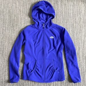 The North Face purple zip up fleece -size medium